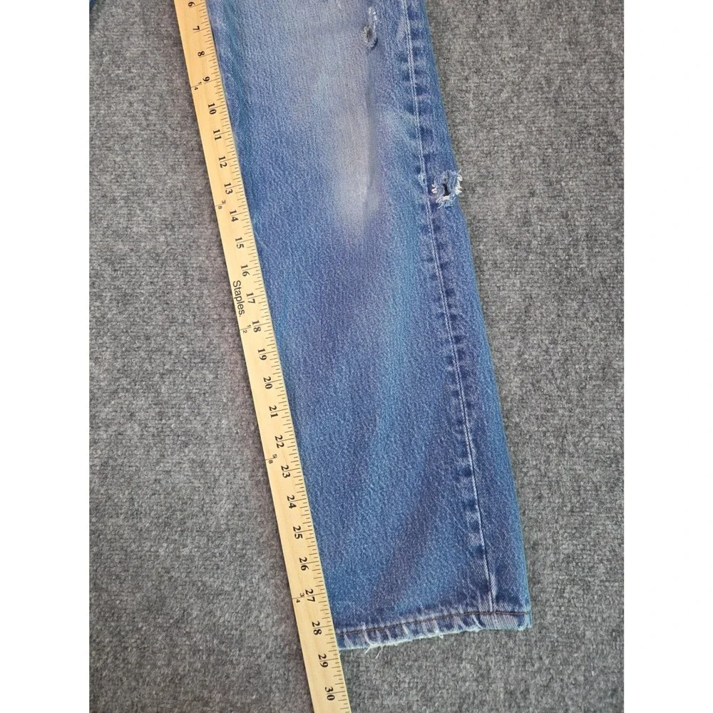 Vintage Levi's 501‎ Jeans Mens 34x34 Blue 80s Made in USA Button Fly Distressed